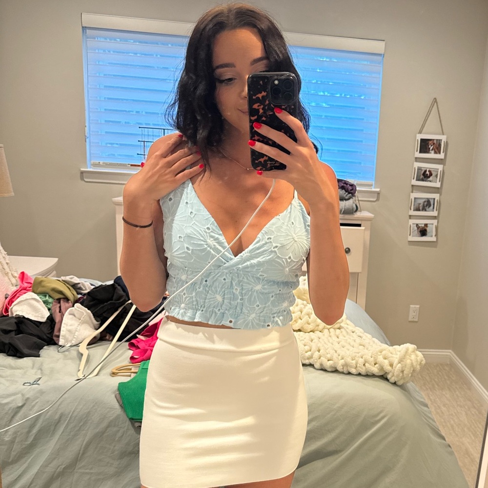 Blue Cropped Tank